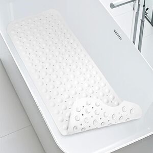 WarmSnow Long Bathtub Mat Non Slip 39.5 x 16 Inch, Shower Mats with Suction cups